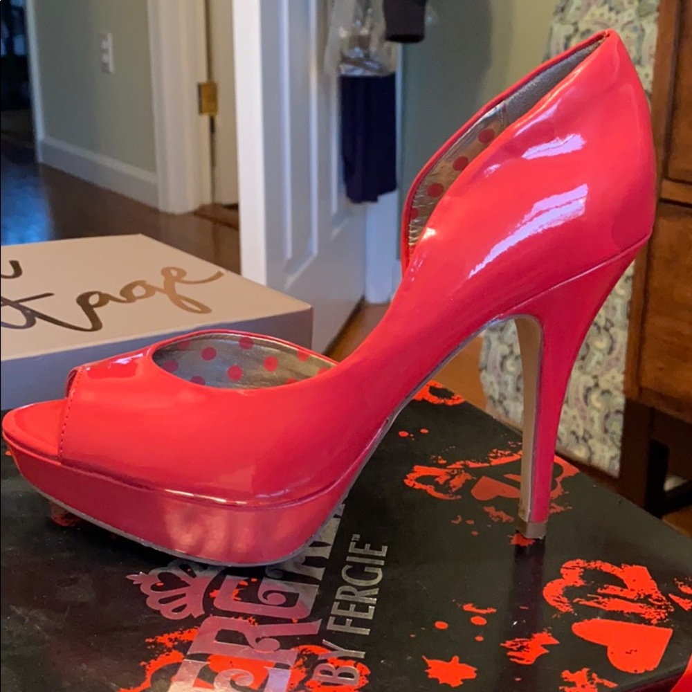 Hot pink fergie heels